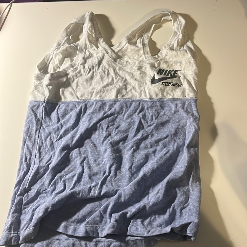 White and purple Nike sportswear tank top